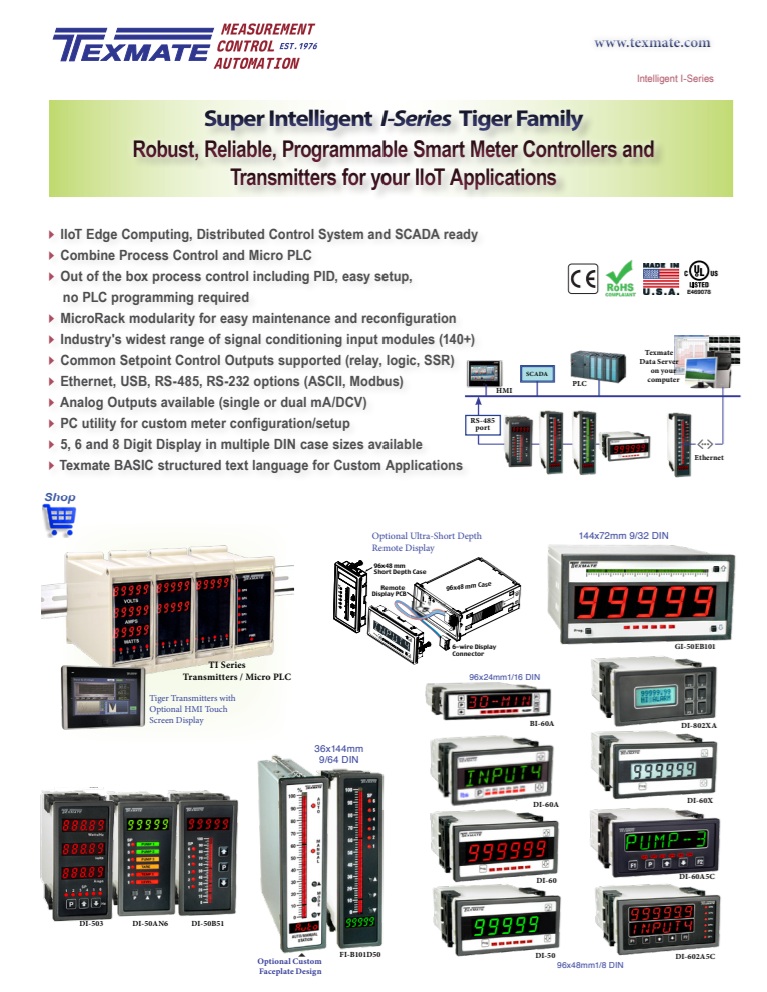I-Series Tiger Family Programmable Meter Controller MicroPLC flyer